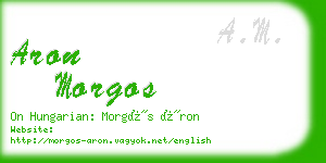 aron morgos business card